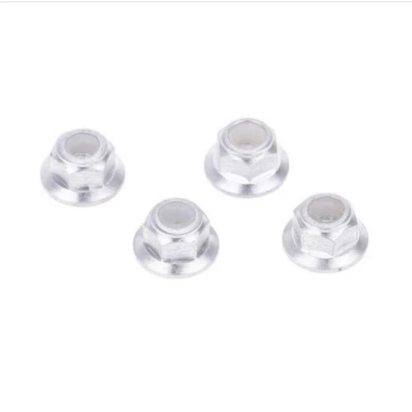Official Maxbell For RC HSP 122049 Aluminum Nylon Nut Silver For 1 10 Upgrade Parts 4 PCS Effective