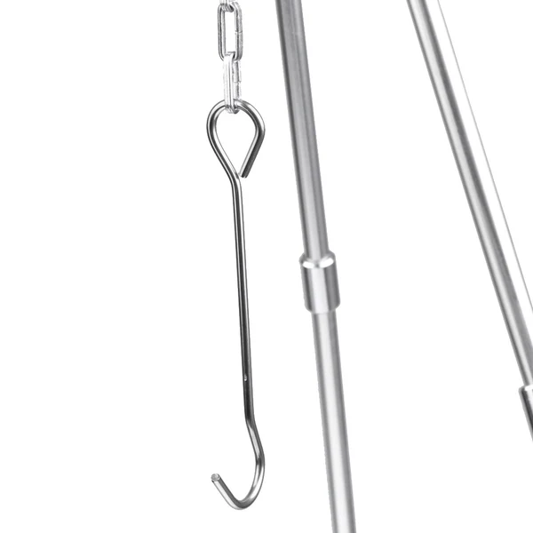 Optimized Maxbell Aluminum Alloy Cooking Picnic Pot Fire Oven Tripod Hanger Grill Stand 3 Leg with Hook and Chain Refined