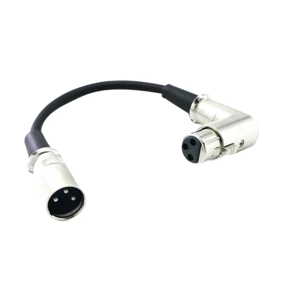 Exceptional Maxbell 3' XLR Solder Type Line Plug Right Angle 90 Degree Female to Straight Male Cable Connector Audio Micphone Socket 8inch Patch Cable Cord Powerful