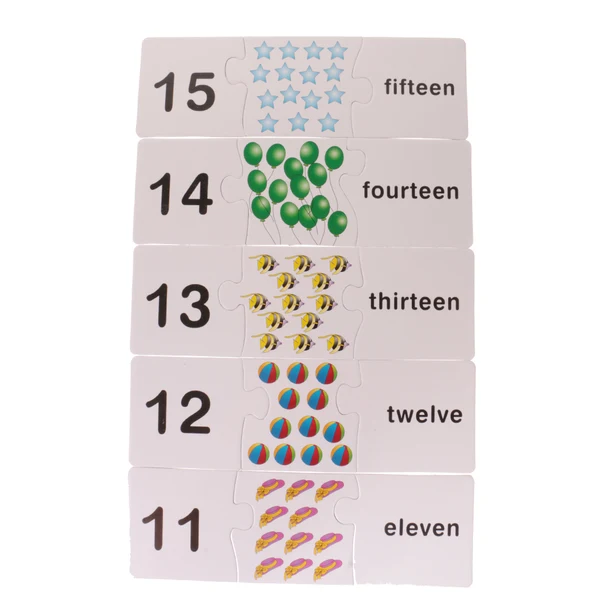 Functional Maxbell 20 Sets Cognitive Card Puzzles Match Numbers Jigsaw Kids Early Educational Preschool Toys Trendy