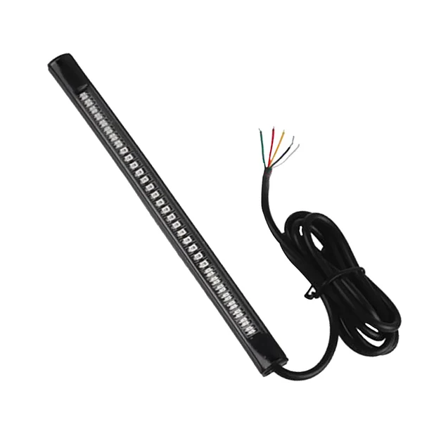 Top-Quality Maxbell Flexible 48LED Motorcycle Light Strip Rear Tail Brake License Plate Turn Signal Lamp Bar Original