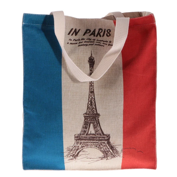 Trusted Maxbell Women Shoulder Bag France Eiffel Tower Flag Canvas Handbag Shopping Bags Healthy