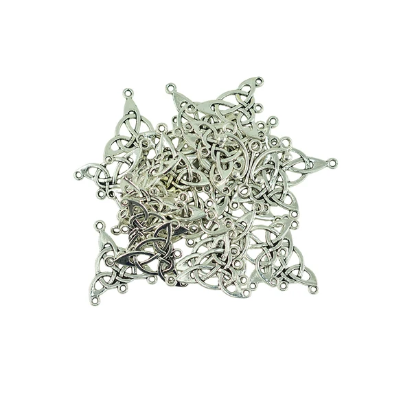 Consistent Maxbell 30 Pieces Tibetan Silver Celtic Knot Charm Pendants Connector 4 Holes for DIY Jewelry Makings Innovative