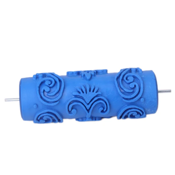 Minimalist Maxbell Fashionable Design 15cm Home Bedroom Office Wall Decor Flower Pattern Painting Roller for Decoration Machine - Blue Convenient