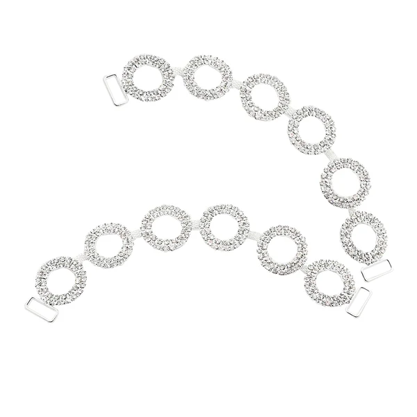 Fast Maxbell 2 Pieces 6 Circle Round Rhinestone Bikini Connectors Shoes Buckle Link Chain for Swimwear Expertly Made