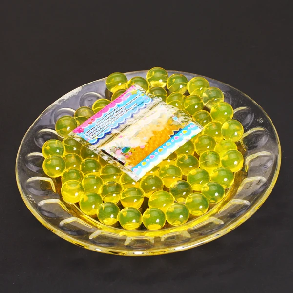 Contemporary Maxbell 20 Bag Crystal Mud Soil Water Beads Marbles Home Decoration Vase Flower Planting Charms Wedding Decor Beads Yellow Safe