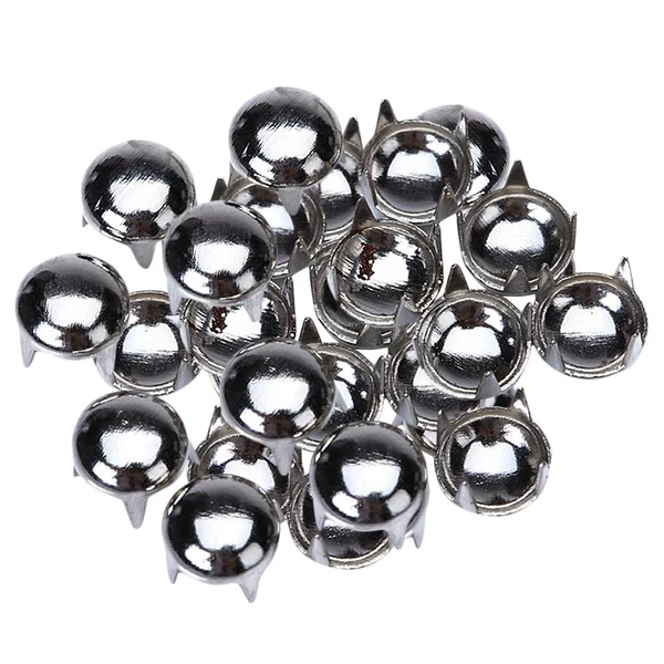 Trendy Ship 100pcs 6mm Silver Round Studs Spots Nailheads Clothes Bracelet Decor Elite