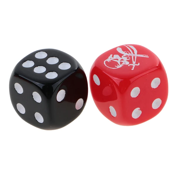 Reliable Maxbell 20 Pieces 16mm D6 Dice Six Sided Die Black Red with White Numbers for Boardgame Accessories Classic