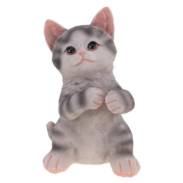 Long-Lasting Maxbell Cute Resin Maine Coon Cat Figurine with Welcome Signs Home Garden Decor 9'' Height Practical
