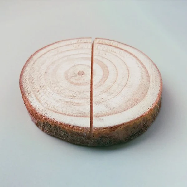 Stylish Maxbell Chic Shabby Style Wood Log Card Holder with Card Wedding Place Card Table Decor Smart