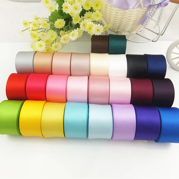 Top-Quality Maxbell 26 Yards 25mm 0.98'' Wide Satin Ribbon Multi Color Craft Wedding Party Decoration Craft Supplies DIY Safe