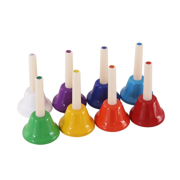 Long-Lasting Maxbell 8 Pieces Diatonic Handbells Chromatic Bells Set Kids Rhythm Musical Toy Gift Breathable