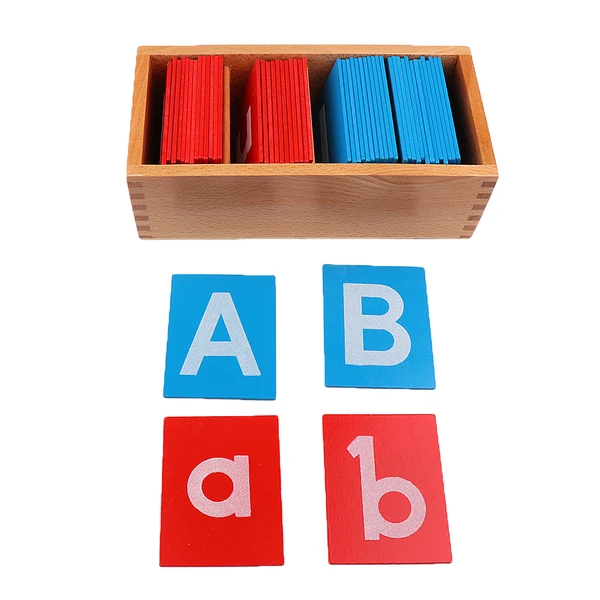 Fine Maxbell Kids Montessori Materials Kindergarten Teaching Aids a-z A-Z Alphabet Box Clean