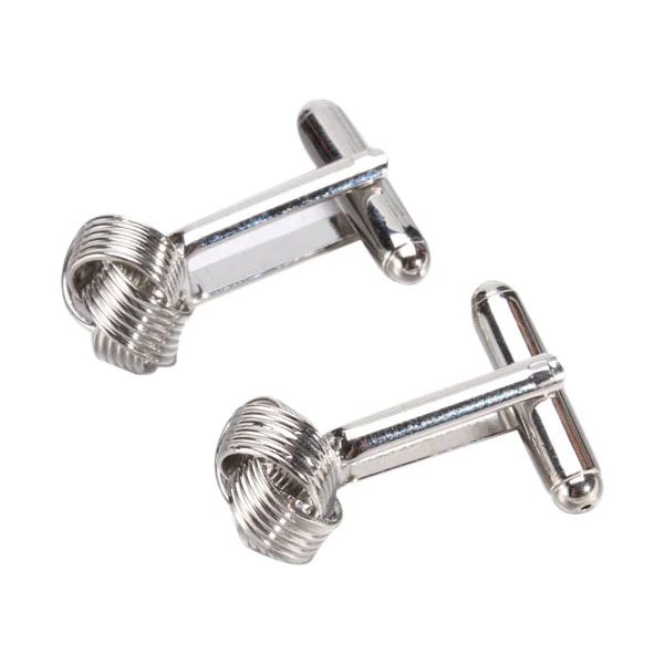 Carefully Designed Maxbell Pair Of Fashionable Men Knot Cufflinks Office Meeting Events Anniversary Supplies Silver Environmentally Friendly