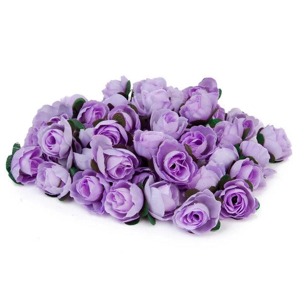Authentic Maxbell Maxbell Artificial Silk Flower Heads Birthday Party Supplies Pack Of 50PCS Purple Carefully Designed