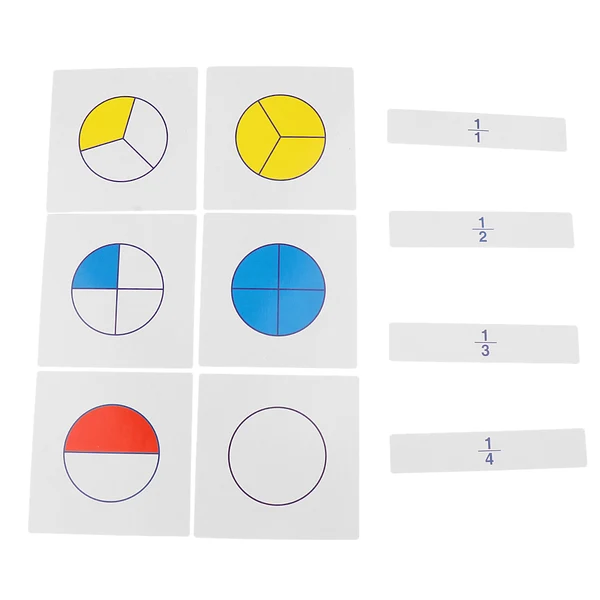 Soft Maxbell Montessori Preschool Fraction Learning Math Toy Paper Card for Kids Children Smooth