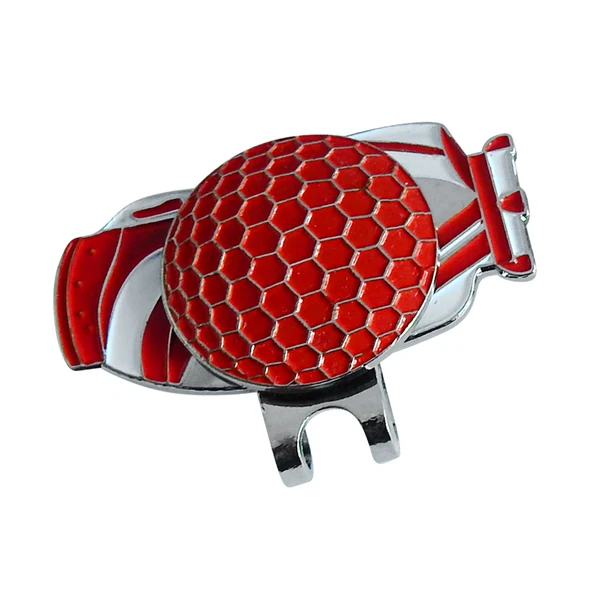 Recyclable Maxbell 2 Pieces Golf Bag Alloy Magnetic Hat Clip with Golf Ball Marker Golfer Gift Minimalist