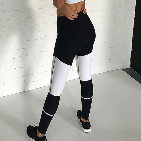Carefully Designed Maxbell Women Fashionable Elastic High Waist Breathable Soft Black and White Running Yoga Pants Gym Fitness Pants XL Genuine