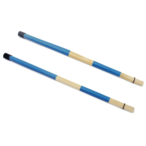 Outstanding Maxbell 2 Pieces Drum Brushes Sticks Bamboo Rods Percussion Instrument Accessory Blue 15.94inch Reliable