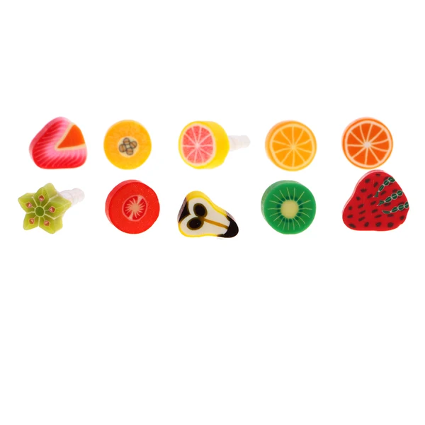 Durable Maxbell 10pcs Pack Super Cute Soft Fruits 3.5mm Earphone Jack Ear Cap Anti-dust Plug Stopper for Phone Tablet Fine Crafted