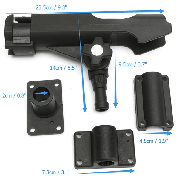 Exceptional Maxbell 4 Pieces Set 360° Adjustable Yacht Boat Kayak Side Rail Mount Fishing Rod Holder Rack Pole Stand Rest Support Trusted