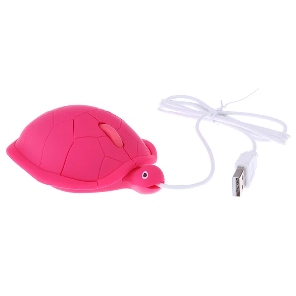 Superior Maxbell Turtle Shape USB Wired Mouse Optical Mice for PC Laptop Computer Rose Red Casual