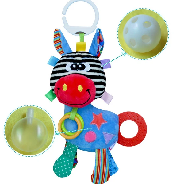 Fashionable Maxbell Newborn Baby Kids Handkerchief Bed Stroller Car Hanging Bell Plush Deer Music Rattles Toys Teether Ring Play Doll Exceptional