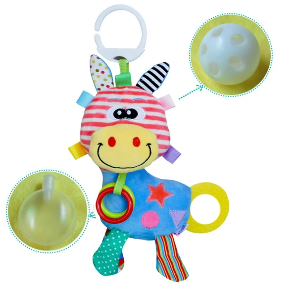 Easy-to-Use Maxbell Lovely Animals Bed Stroller Hanging Baby Children Rattles Toy Soft Plush Red Deer Musical Teether Toys Premium Material