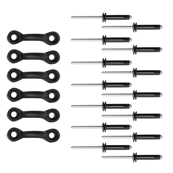Long-Lasting Maxbell 6 Pieces C Buckle Pad Eyes 12 Pieces Tri-fold Rivets with Flat Or Round Washers Kayak Accessory Refined