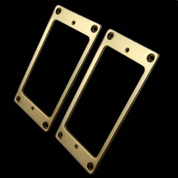Contemporary Maxbell 2 Pieces Metal Flat Humbucker Pickup Rings with Screws for Electric Guitar Healthy