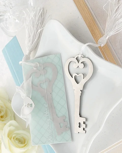 Reliable Maxbell Creative Key Shaped Bookmark Label Stationary Wedding Party Supplies Ceremony Gift Contemporary
