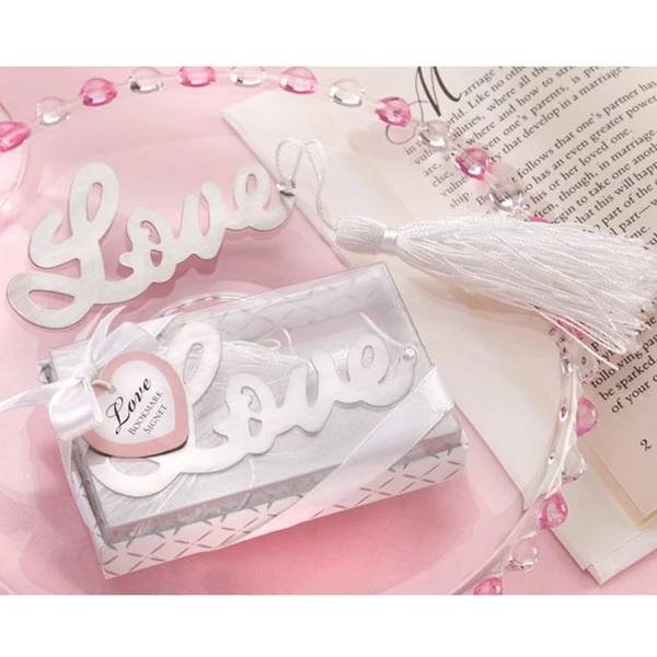 Optimized Maxbell Lovely Love Letter Bookmark Label With Tassels Stationary Wedding Party Supplies Ceremony Gift Silver Enhanced