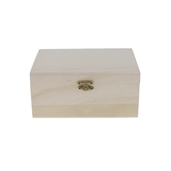 Verified Maxbell Unfinished Plain Wooden Tool Jewlry Box 17.5x8x12.5 cm for Arts Crafts Home Décor Recyclable
