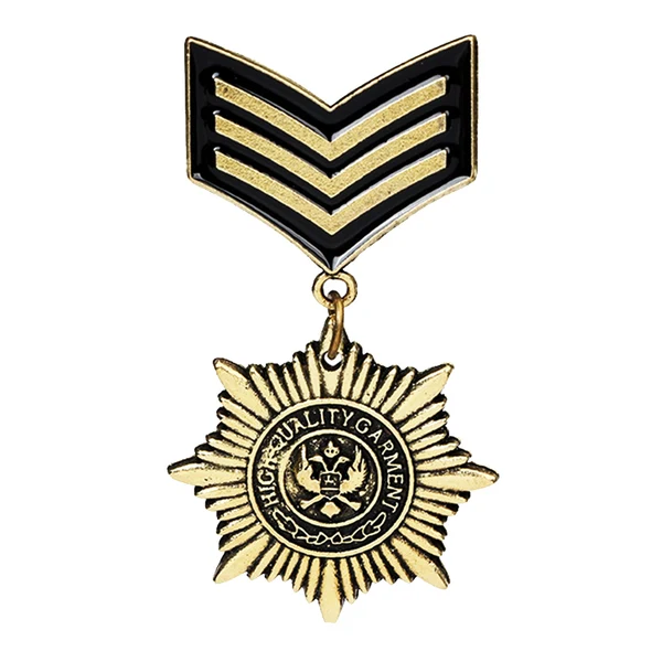 High-Performance Maxbell Mens Punk Uniform Medal Streampunk Gothic Brooches Badge Brooch Pin Carefully Designed