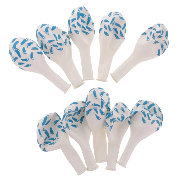 Prestigious Maxbell 20 Pieces Baby Footprint Latex Balloons Baby Shower Birthday Decor Pink Blue Proven