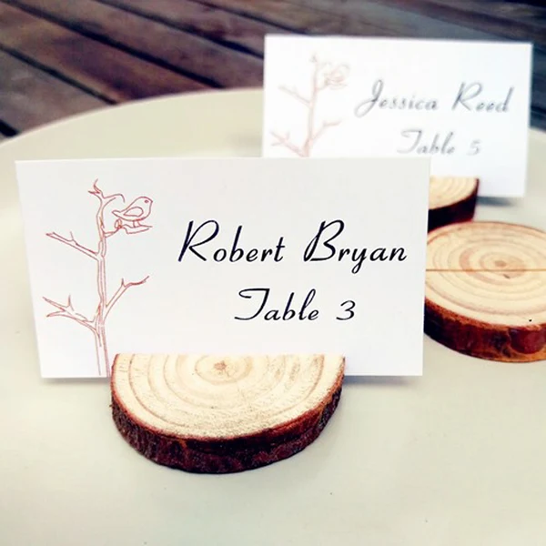 Trendy Maxbell 6x Rustic Wedding Card Wood Log Holder Set Place Name Table Card Decor Carefully Designed