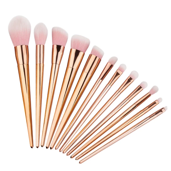 Elite Set of 12 Pieces Makeup Brushes Tool for Eyes Face Nose Concealer Powder Cream Comestic Advanced