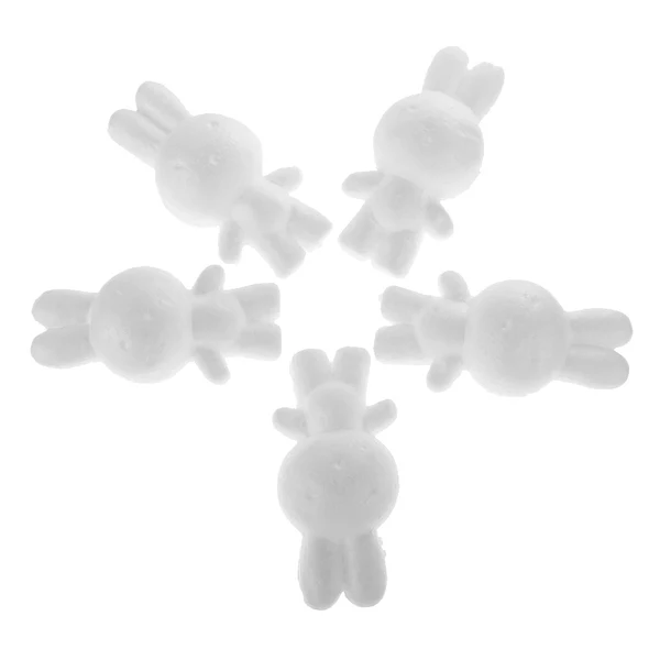 Flexible Maxbell 5 Pieces 14cm Rabbit Shaped Modelling Polystyrene Styrofoam Ornaments DIY Crafts User-Friendly