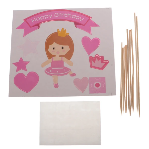 Convenient Maxbell Princess Baby Girl Kids Happy Birthday Banner Flag Signs Cake Toppers Cupcake Picks Set Baby Shower Decorations Original Design