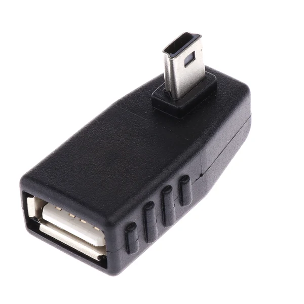 Trusted Maxbell Portable Mini 5-pin USB Male to USB 2.0 Female OTG Right Angle Extension Adapter for GPS MP3 MP4 Safe