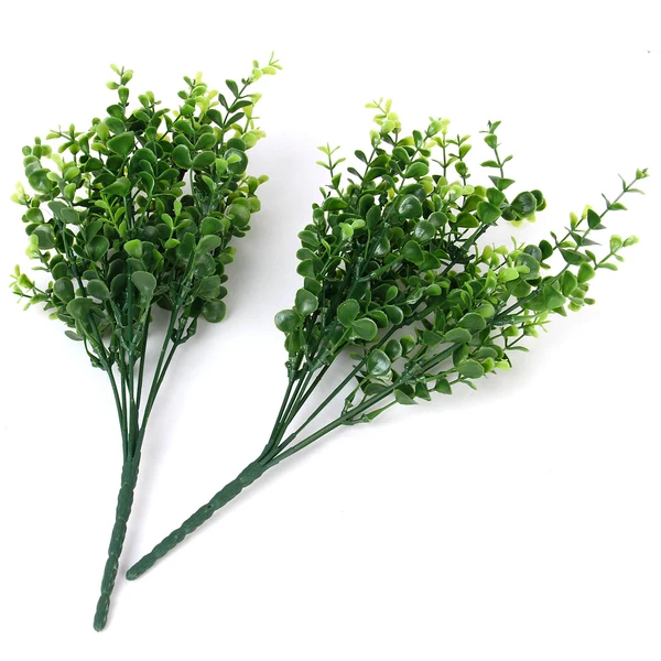 Organic Maxbell Plastic Simulation Eucalyptus Grass Home Office Garden Wedding Party Decor 35cm Green Pack Of 2PCS Professional
