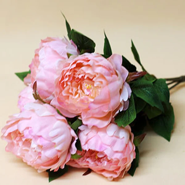 Consistent Maxbell Silk Simulation Peony Bouquet Flower Plant Home Office Garden Table Wedding Party Decor DIY 40cm Pink Proven
