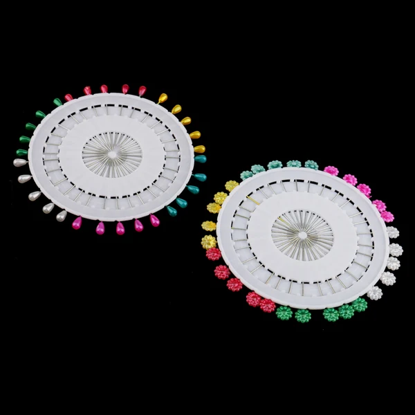 Relaxed Maxbell 120 Pieces Ladies Flower Leaves Hijab Scarf Pins Tailor Sewing Dressmaking Pins Durable