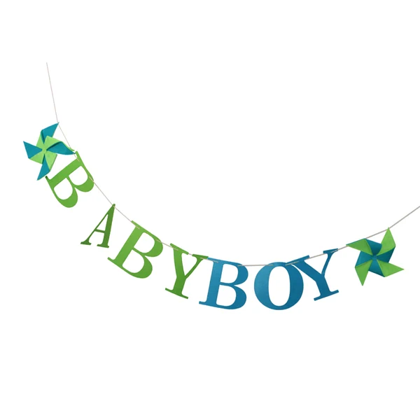 Excellent Maxbell Lovely Baby Boy Windmill Banner Newborn Baby Shower Kids Birthday Party Fabric Bunting Garland Photo Props Playroom Decor Sign Exceptional