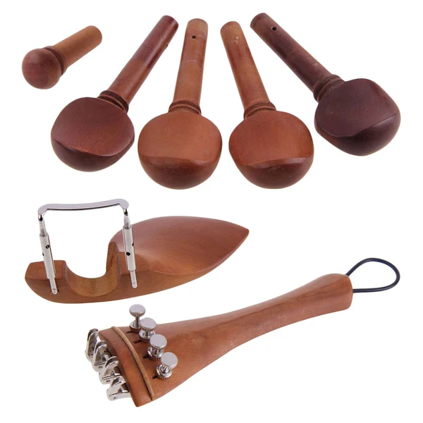 Elite Maxbell 4 4 Violin Jujube Wood Set Tuning Pegs Tuners w Screws Chinrest Eco-Friendly