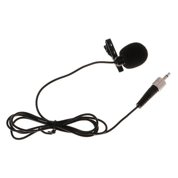 Stylish Maxbell 3.5MM Lavalier Lapel Tie Clip on Microphone Mic For Sennheiser Black Smooth