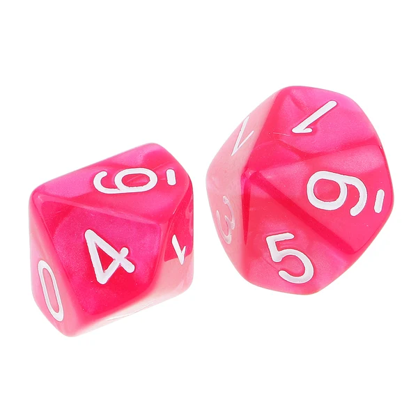 Superior Maxbell 10 pieces 10 Sided Dice D10 Polyhedral Dice for Dungeons and Dragons Party Table Games Rose High-Grade