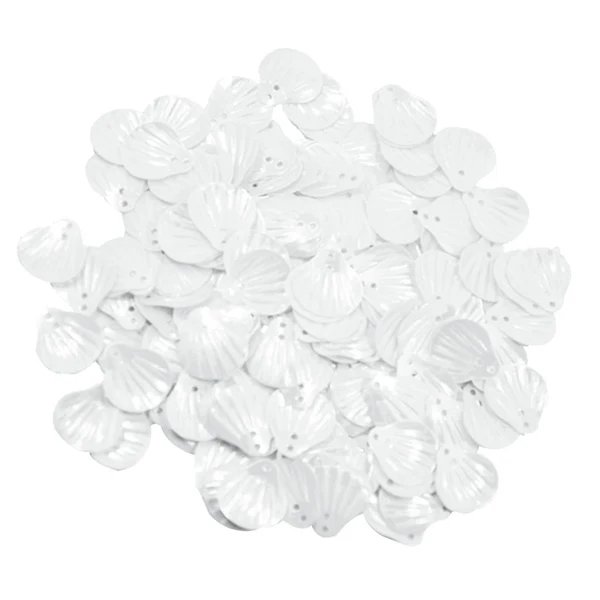 Luxury Maxbell 15mm Shiny Loose Sequins Sewing Paillette DIY Jewelry Bracelet Earrings Necklace DIY Wedding Craft Pack of 180PCS White Sophisticated