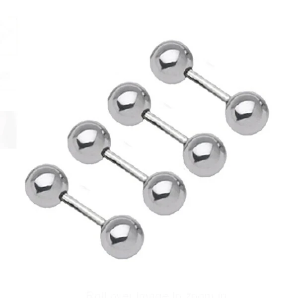 Optimized Maxbell 16G Eyebrow Ear Nose Lip Rings Body Piercing Jewelry PACK OF 4PCS Silver 1.2mm 5mm Comfortable