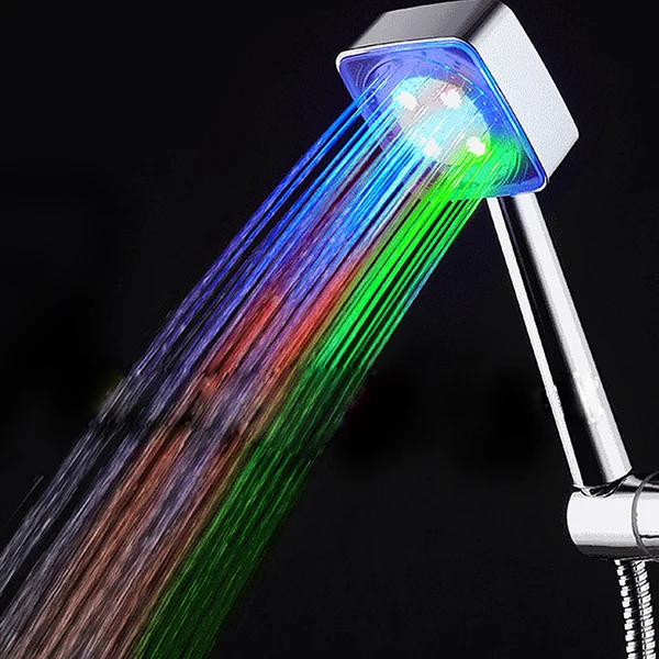 Versatile Maxbell 3 Colors Automatic LED Light Shower Head Temperature Control Shower Bathroom Water Glow Automatic Light Switching Sustainable